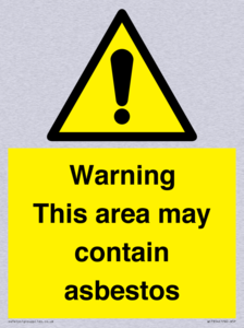 Warning This area may contain asbestos